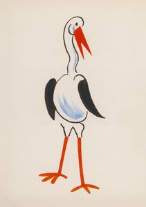 Et af Walter Triers skøre mennesker (farvelitografi)