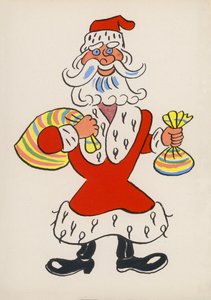 En af Walter Triers Crazy People (farvelitografi) af Walter Trier