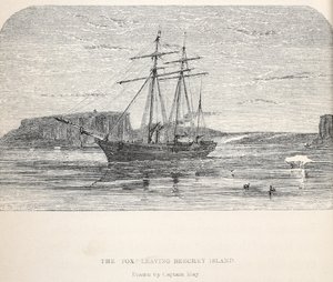 Ræven forlader Beachey Island, 1859 af Walter William May