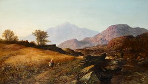 Høsttid ved floden Lleder, North Wales, 1874