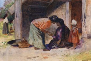 New Zealand: "Te Hongi" (farvelitografi)