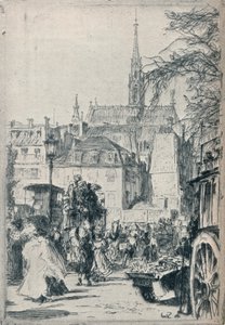 Place St. Michel, Paris, c1913 af Walter Zeising