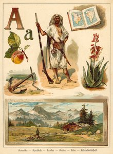 Bogstav A (chromolitho)