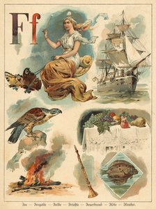 Bogstav F (chromolitho)