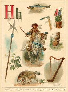 Bogstav H (chromolitho)