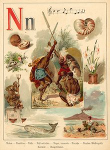 Bogstav N (chromolitho)