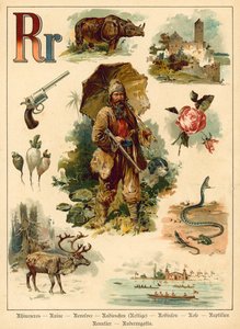 Bogstav R (chromolitho)