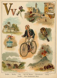 Bogstav V (chromolitho)