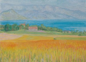 Kornfeld am Attersee af Walther Gamerith