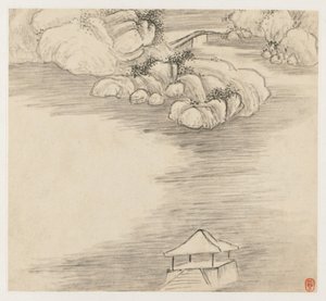 Album of Landscapes: Leaf 3, 1677. af Wang Gai