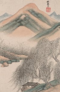 Landskaber i stilarterne af gamle mestre; Landskab efter Hui Chong (965