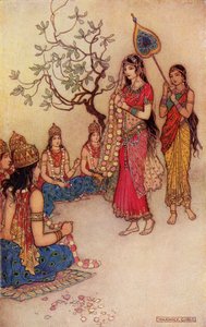 Damatanti Choosing a Husband, illustration fra 