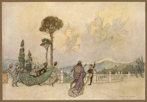 Luftslottene, fra Dragen. af Warwick Goble