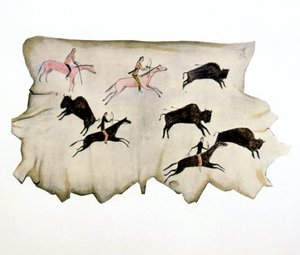 American Plains-indianere på bøffeljagt, 1898 af Washakie