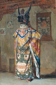 Lama i feriekostume i Pemyonchi-klosteret i Sikkim
