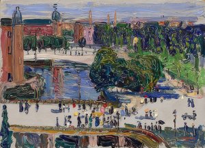 Amsterdam - udsigt fra vinduet. 1904 af Wassily Kandinsky