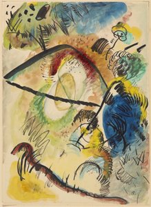 Akvarel IX (med sorte streger) af Wassily Kandinsky