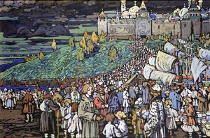 Købmændenes Ankomst af Wassily Kandinsky