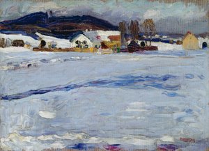 I nærheden af ​​Starnberg – Winter af Wassily Kandinsky