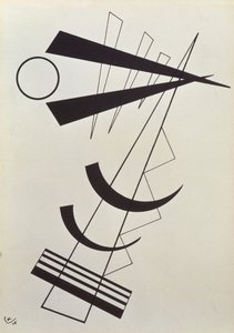 Fremhævede vægte i sort og hvid af Wassily Kandinsky
