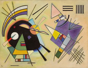 sort og violet; Sort og violet af Wassily Kandinsky