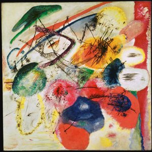 Sorte linjer (olie på lærred) af Wassily Kandinsky