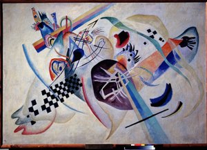 ""Komposition N. 224. På det hvide"" Maleri af Vassily Kandinsky (eller Wassily Kandinsky eller Kandinskyj af Wassily Kandinsky