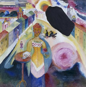 Dame i Moskva af Wassily Kandinsky