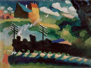 Jernbane nær Murnau af Wassily Kandinsky