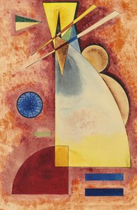 ""Entrelacement"" (Ineinander) Akvarel af Vassily Kandinsky (eller Wassily Kandinski eller Kandinskij af Wassily Kandinsky
