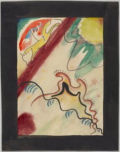 Udkast til forsiden af ​​almanakken "Der Blaue Reiter" af Wassily Kandinsky