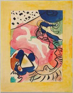 Entwurf für den Umschlag des Almanachs "Der Blaue Reiter" af Wassily Kandinsky