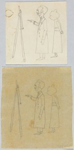Kandinsky og Münter foran staffeliet af Wassily Kandinsky
