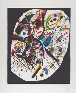 Kleine Welten III (Small Worlds III), 1922 (litografi i rød, blå, gul og sort) af Wassily Kandinsky