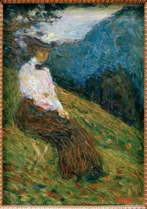 Kochel - Gabriele Münter af Wassily Kandinsky