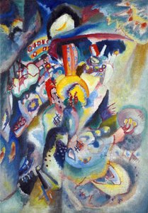 "" Moskva II "" Detalje af Vassy Kandinsky (Oussily Kandinski eller Kandinskij af Wassily Kandinsky