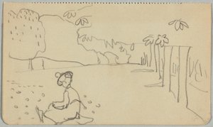 Münter malend i St. Cloud af Wassily Kandinsky