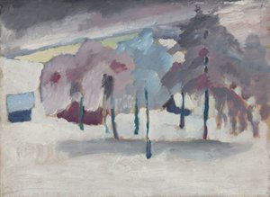 Murnau - træer i sneen af Wassily Kandinsky