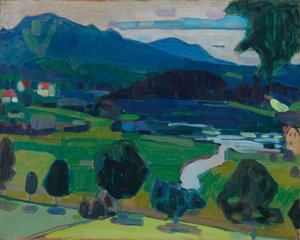 Murnau - udsigt over Staffelsee af Wassily Kandinsky