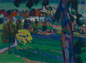 Murnau - Studie til "Landskab med træstamme" af Wassily Kandinsky