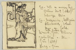Par i middelalderdragt foran slottet af Wassily Kandinsky