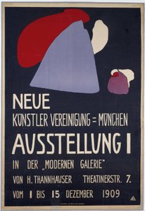 Plakat for den første udstilling af Neue Künstlervereinigung München af Wassily Kandinsky