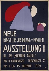 Plakat for den 1. udstilling af Neue Künstlervereinigung München..., 1909. af Wassily Kandinsky