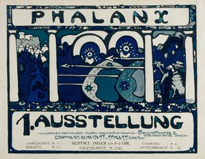 Plakat for den 1. udstilling af Phalanx, 1901. af Wassily Kandinsky