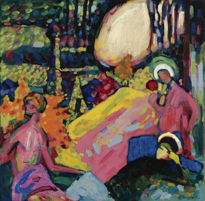""Hvid lyd"" Maleri af Vassily Kandinsky (eller Wassily Kandinsky eller Kandinskyj af Wassily Kandinsky