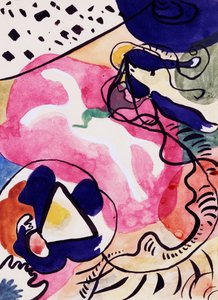 Studie for Blue Knight af Wassily Kandinsky
