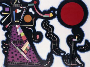 Den røde cirkel; Der Rote Kreis af Wassily Kandinsky