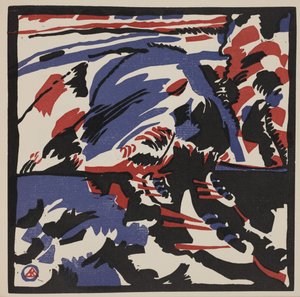 To kvinder i et månebelyst landskab af Wassily Kandinsky
