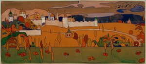 Muret by i efterårslandskab af Wassily Kandinsky