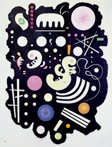 "Variegated Black" maleri af Kandinsky af Wassily Kandinsky